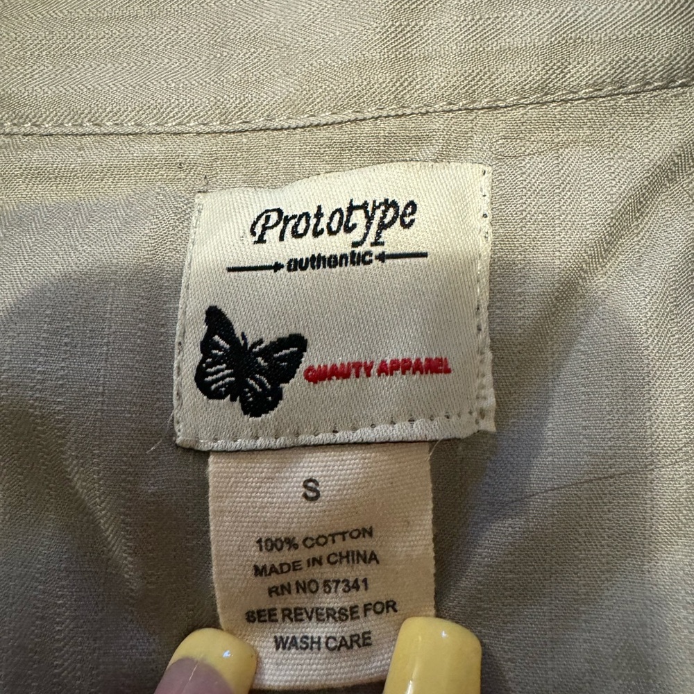 Prototype Authentic Quality Apparel Grey Button D… - image 2
